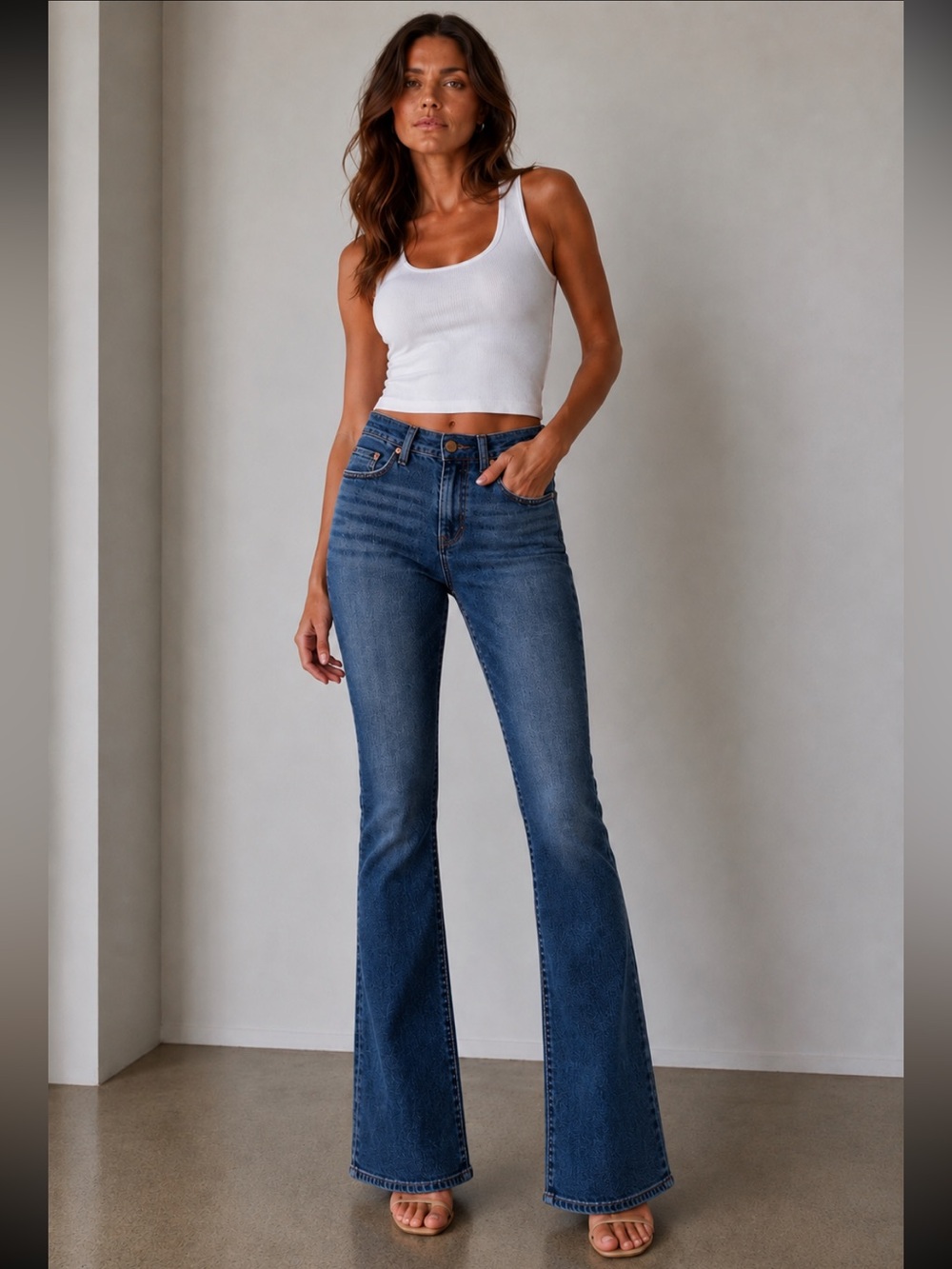 Pistola Dana Super High Rise Bootcut Jeans Size 28 Medium Wash 31.5” Inseam